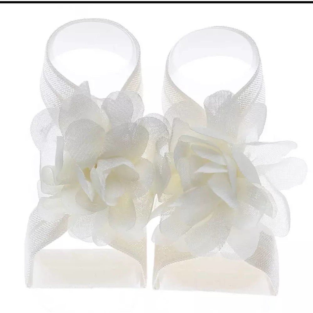 Baby Chiffon Botique Flower Barefoot Sandals
